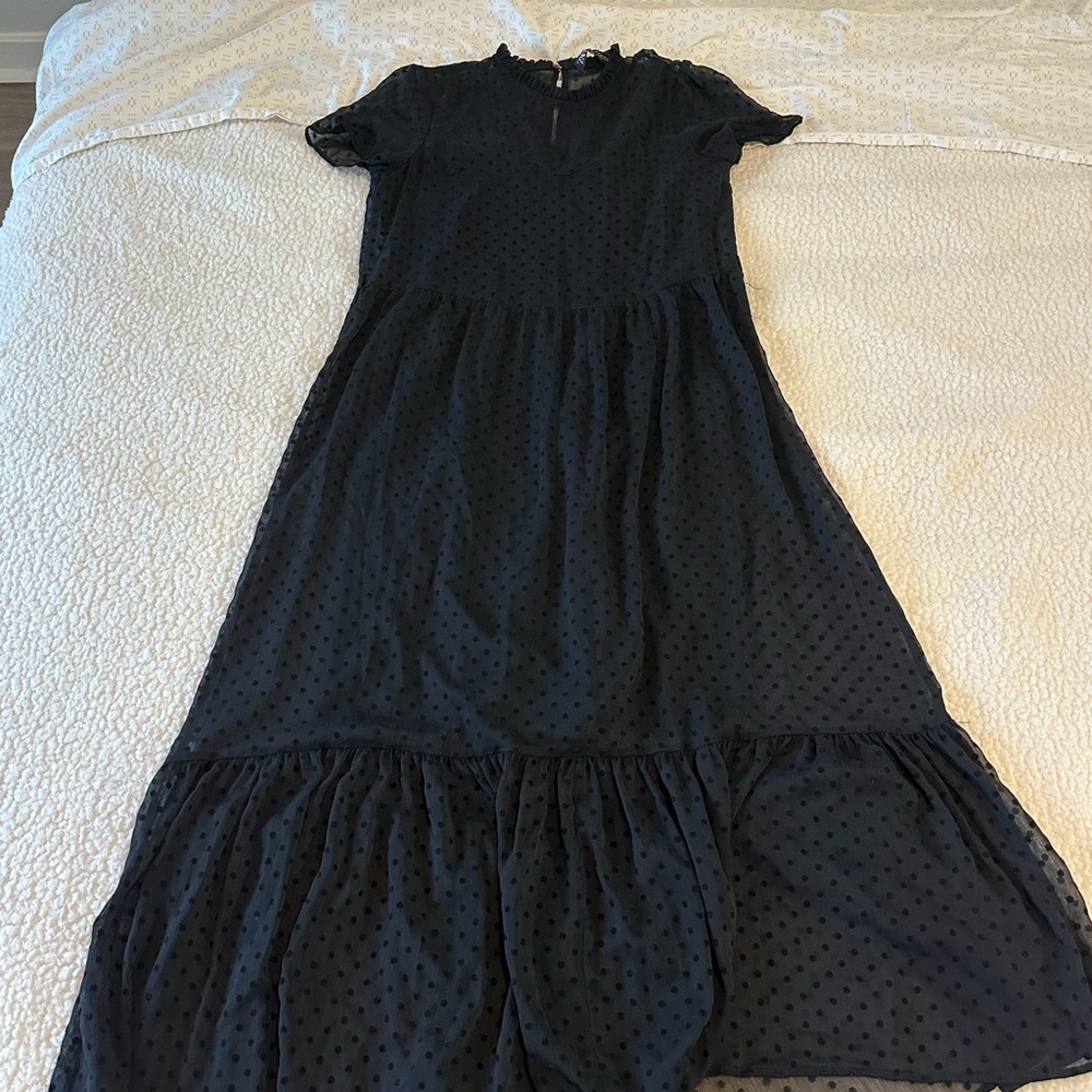 Black Dot Long Dress S